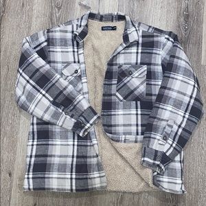 FADED GLORY Men’s Sherpa Lined Flannel Jacket